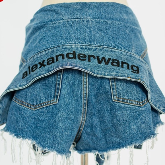 Alexander Wang Tied Up Denim Shorts - Picture 4 of 5
